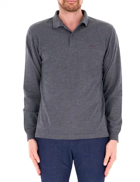 SUN68 Polo maniche lunghe GRIGIO L - Sun68 - FashionsVida