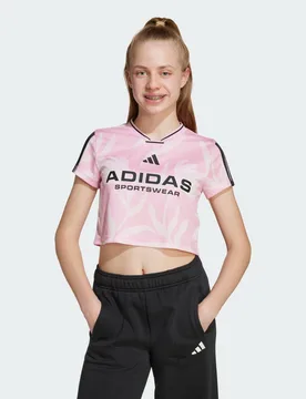Casa di Tiro Colors of Football Crop T-shirt Bambini 13-14A True Pink / Black - Adidas - FashionsVida