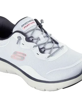 Flex Appeal 5.0 Easy Breezy Textile Womens White/multi Standard Trainers - Size Uk 8 - Skechers - FashionsVida