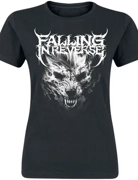 T-Shirt - Wolf - S bis XXL - für Damen - Größe L - schwarz - Lizenziertes Merchandise! - Frauen - female - Falling In Reverse - FashionsVida