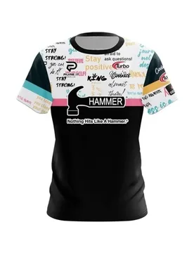 Summer Men Hammer Motivational Text Split Color Bowling Jersey Short Sleeve Performance Sports Tee Fan Casual Streetwear Tops - Aliexpress - FashionsVida
