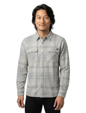Chemise à Manches Longues Windward Flannel Light Grey XL - Salty Crew - FashionsVida