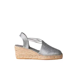 Pons Espadrilles Compensées Turia Silver EU 39