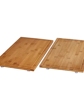 Bambus-Abdeckplatte & Schneidebrett natur - genialo - FashionsVida