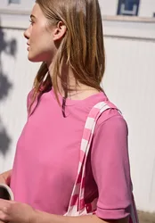 Street One Basic T-Shirt mit Kurzarm und Rundhals female Pink