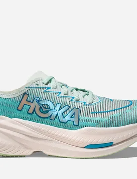 Women's Mach X 2 Road Running Shoes in Snow Melt/Blue Spark, Size 5.5 - HOKA - FashionsVida
