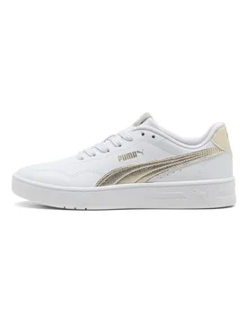 Sneakers bianche con dettagli oro Court Lally Metallic Whisper 38 - Puma - FashionsVida