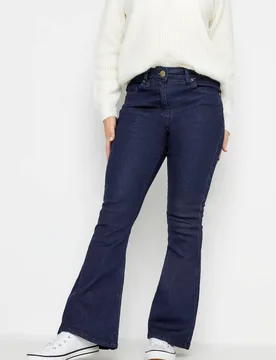 Women's Petite Kickflare Jeans in Blue Size: 14 - Blue - Size: 14 - PixieGirl - FashionsVida