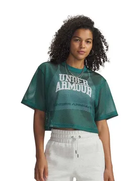 T-shirt à Manches Courtes Football Mesh Crop Green S - Under armour - FashionsVida