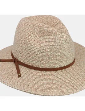 Sombrero de papel en color con tira de piel y factor de protección uv500 - Illums - FashionsVida