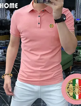 Men's Polo Shirt Bee Advanced Embroidery Half-sleeved Vibrant Colors Lapel Tees 2023 Summer Cotton Slim Top Fashion Clothing 4xl - Aliexpress - FashionsVida