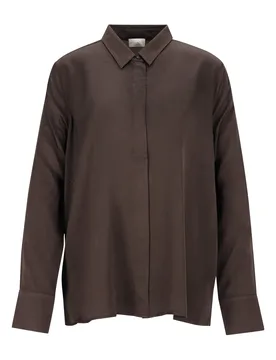 Blouse w/ collar placket 1/1 sleeve female - 44 - FashionsVida