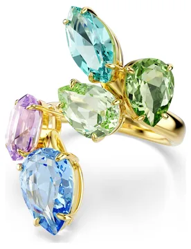 Anello cocktail Gema, Taglio misto, Multicolore, Finitura oro 18K 58 - Swarovski - FashionsVida