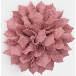 Pico-pato broche flor grande puntas tejido con textura