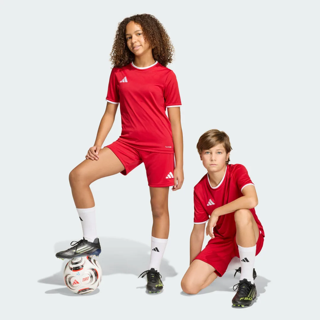 Short Entrada26 7-8A Team Power Red 2 / White - Adidas - FashionsVida