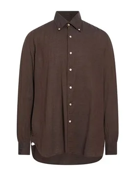 Hemd Herren Dunkelbraun L,M,S,XL,XXL Herren - LUIGI BORRELLI NAPOLI - FashionsVida