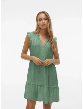 Robe Courte Sans Manches Josie Hedge Green L - Vero moda - FashionsVida