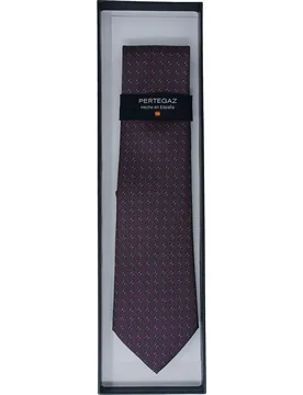 Corbata de seda Premium con estampado hermesiano - Pertegaz - FashionsVida