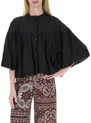 Dixie Blusa con drappeggio NERO S