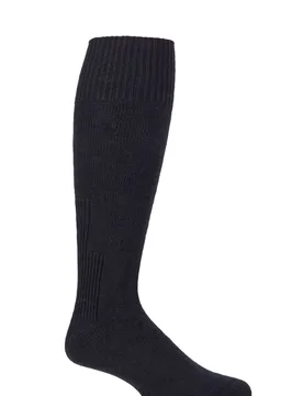 Mens 1 Pair SOCKSHOP Wool Protective Knee High Socks Navy 12-14 - Blue - Size: 12-14 Mens - Workforce - FashionsVida