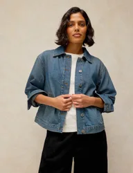 Eva Denim Jacket Blue Denim female