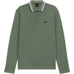 HUGO Polo Plisy, langarm, khaki xxl
