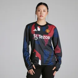 Manchester United Womens Pre-Match Warm Top Black XL