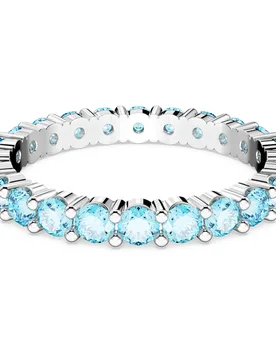 Anello Matrix, Taglio Round, Blu, Placcato rodio 64 - Swarovski - FashionsVida