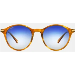Gafa de sol unisex redonda en acetato con lente izada