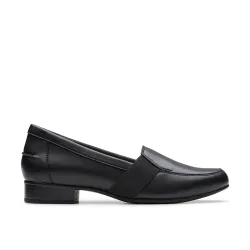 Women's Juliet Beat Black Leather Loafers, Slip Ons Size: 4-Standard Fit - Black - Size: 4-Standard Fit