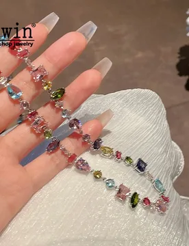 UWIN Zircon Beads Tennis Chain Necklces for Women Colorful Stones Replicas Luxury Jewelry Iced Out CZ Hip Hop Choker For Gift - Aliexpress - FashionsVida