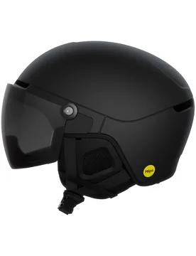 Skihelm mit integriertem Visier Obex Visor Uranium Black Matt/Clarity Universal/Sunny/Grey für Herren Größe 55-58 cm schwarz - Poc - FashionsVida