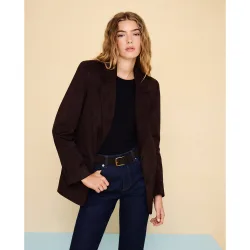Blazer efecto ante de mujer