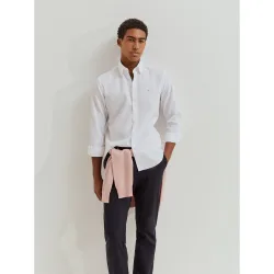 Camisa de algodón de hombre de corte entallado