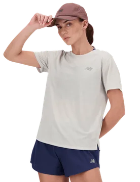 Athletics T-shirt Donna - Magliette Grigio - Taglia S - Poly Jersey S - New Balance - FashionsVida