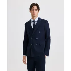 Chaqueta de traje para hombre cruzada estructura diamante