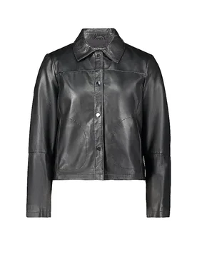 Chaqueta de cuero negro 44 - Betty barclay - FashionsVida