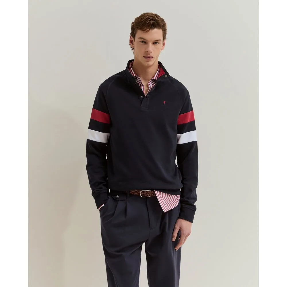 Sudadera de rayas de hombre de manga larga - Lion of Porches - FashionsVida
