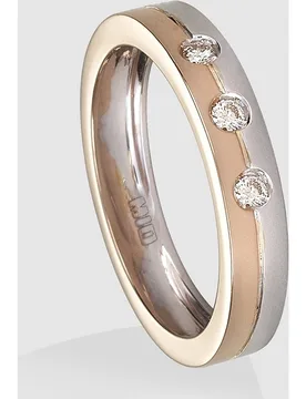 Anillo Mio de oro bicolor y diamantes - El Corte Inglés - FashionsVida