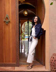 Scarf Belt Trousers - XL / WHITE - female