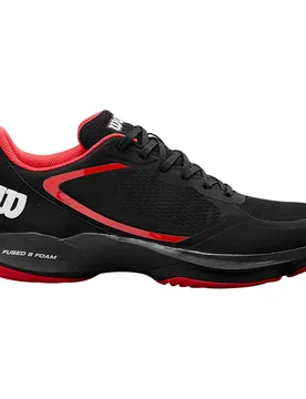 Hurakn Lite Padel Shoes Black / Infrared / White UK 11.5 - Wilson - FashionsVida