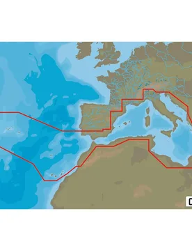 South-west European Coasts-4d Card Multicolour One Size unisex - C-map - FashionsVida