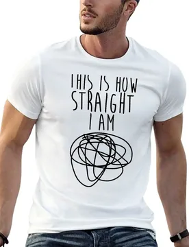 How Straight I Am T-Shirt man t shirt summer t shirt man designer printed t shirts for man T-shirt - Aliexpress - FashionsVida