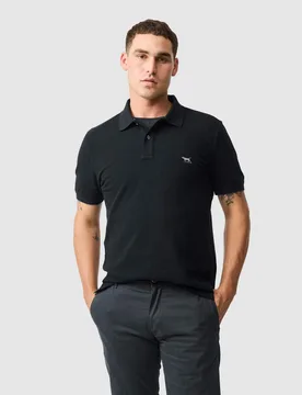 Pure Cotton Pique Polo Shirt Black male - Rodd & Gunn - FashionsVida
