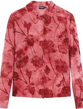 Camiseta de mujer bordado flores - Desigual - FashionsVida