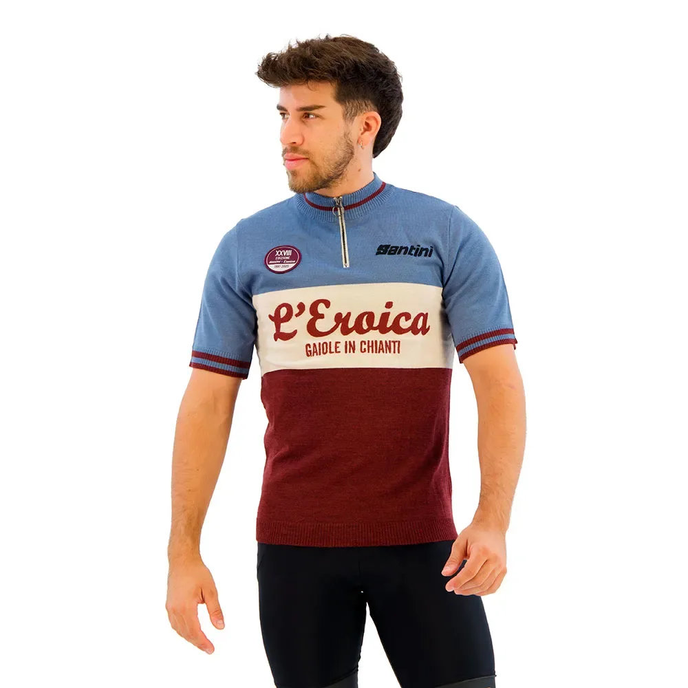 Maillot à Manches Courtes Eroica 28° Gaiole - Santini - FashionsVida