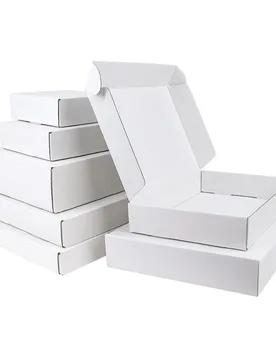 Piezas Caja de cartón corrugado blanco - Caja postal, caja de embalaje para envío, material de embalaje, caja para avión, caja de regalo, caja de e - Shein - FashionsVida