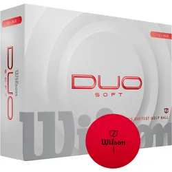 Golfbälle DUO Soft - 12er Pack, rot