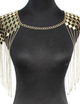 Fashion Punk Sexy Metal Tassel Collar Shoulder Necklace For Women Statement Geometric Body Chains Drop Necklace Party Jewelry - Aliexpress - FashionsVida