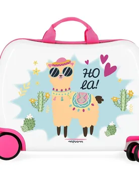 Maleta correpasillos 2 ruedas multidireccionales Hola Llama rígida con capacidad de 34L - Movom - FashionsVida